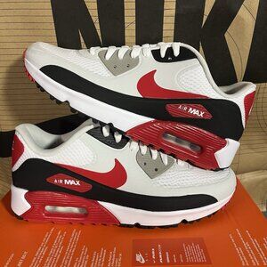NEW Nike Air Max 90 G Golf DX5999 162 White Black Red Men Sz 7, Womens 8.5